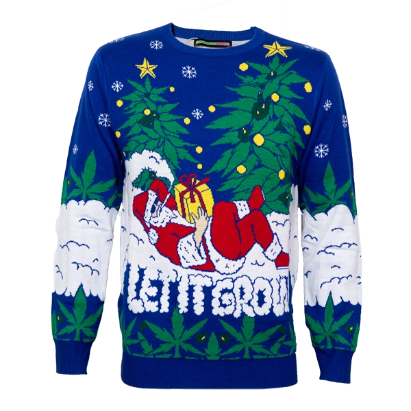 Pull de Noël moche Laissez pousser de l'herbe