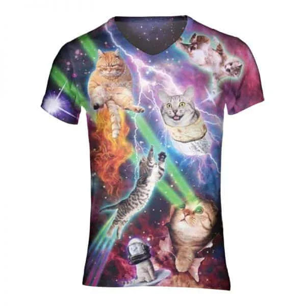 Intergalactic Cats In Galaxy Rave Shirt