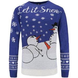 Let it Snow – Sexy Schneemann-Strickpullover für Weihnachten