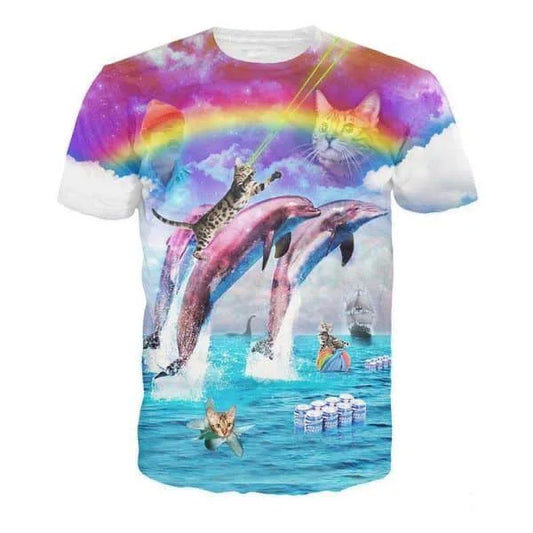 DolFUN - Cats Riding Dolphins Shirt